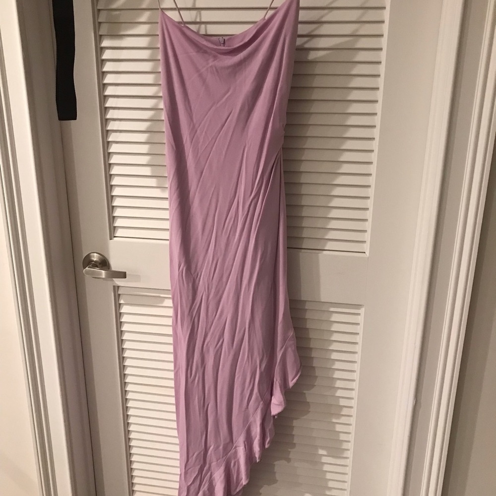 Lavender assymterical gown